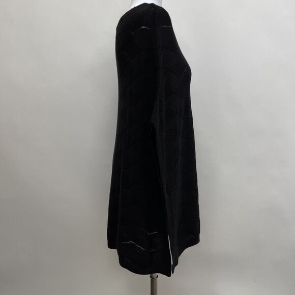 Black Pepper Women's Poncho Cowl Scoop Neckline Sweater Small Medium Black - Picture 7 of 10